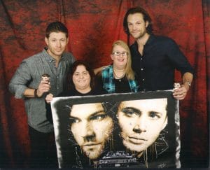 jared and jensen with my supernatural painting