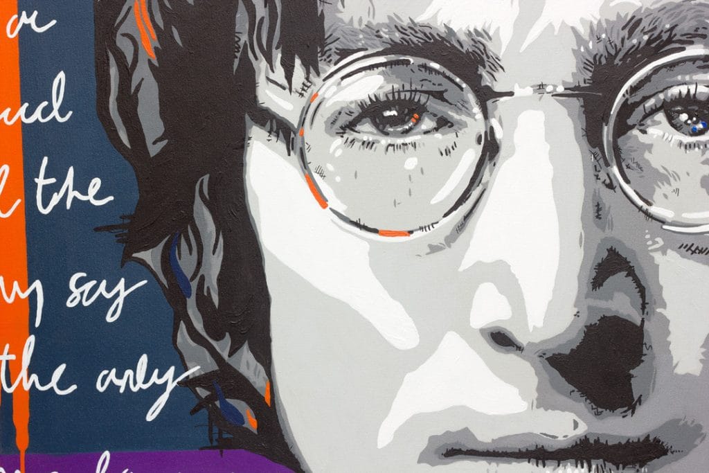 john lennon imagine painting detail