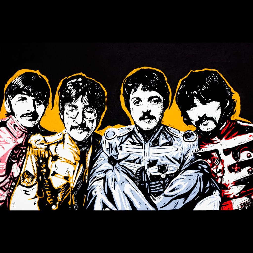 Sgt. Pepper's Lonely Hearts Club Band pop art painting