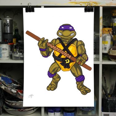a painting of a donatello donatello figure from tmnt