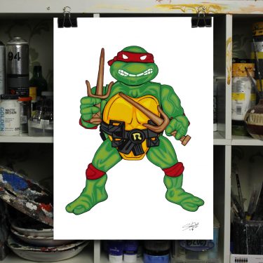 tmnt raphael figure print.