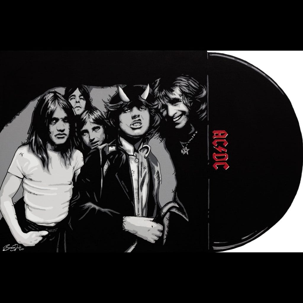 ac/dc pop art painting