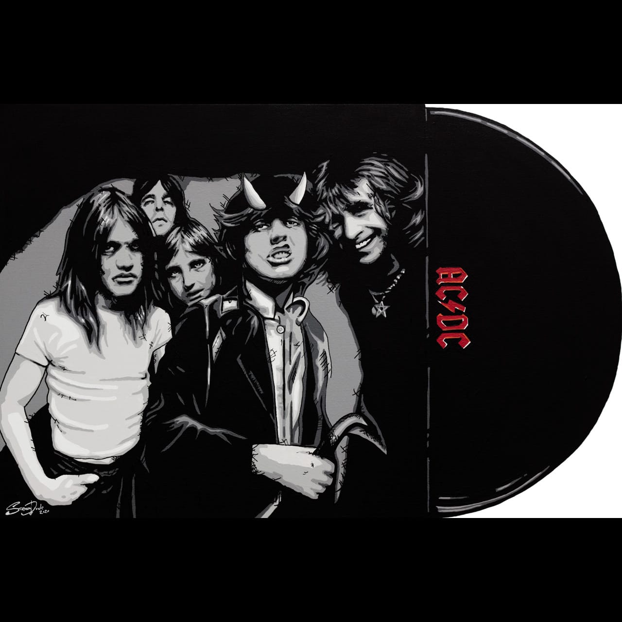 AC/DC Pop Art Painting | Highway To Hell Art