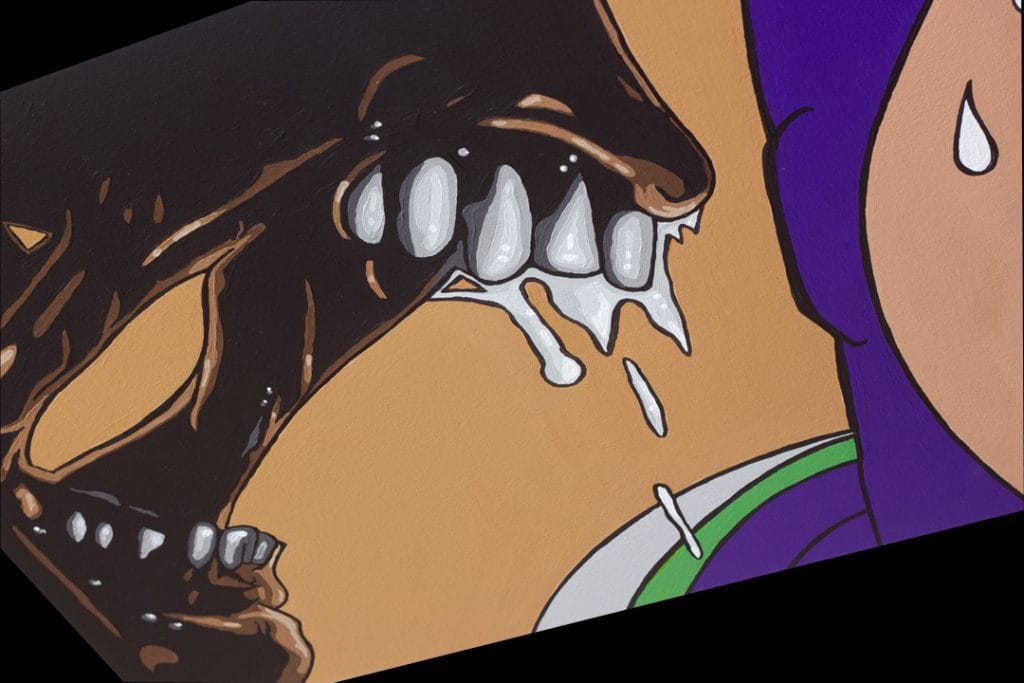 alien story painting pop art detail