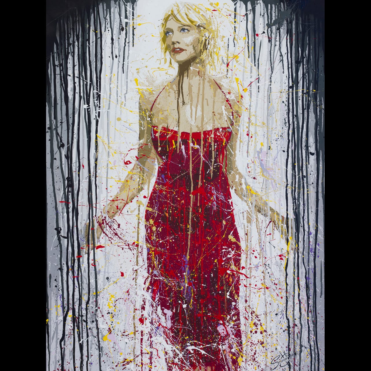 open lace back dress BATTLESTAR GALACTICA ~ CAPRICA 6 ~ BOX CANVAS POSTER PRINT Mounted on 35mm  Stretcher Frame: 24"x18" : Amazon.co.uk: Home & Kitchen