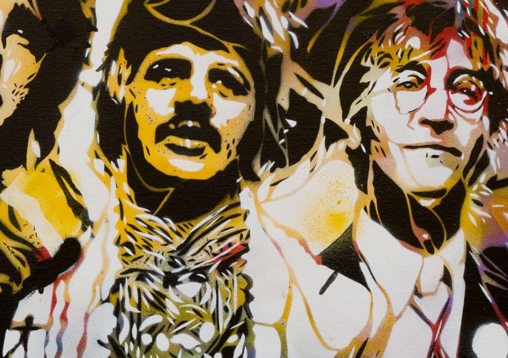 beatles spray painting detail