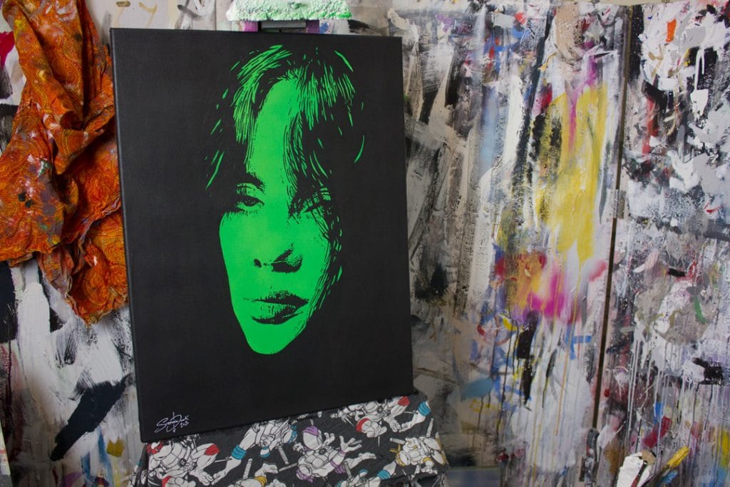 billie eilish pop art painting insitu