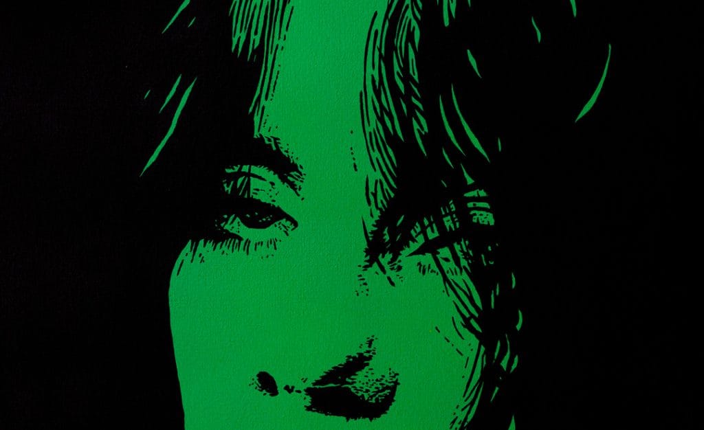 billie eilish pop art painting detail