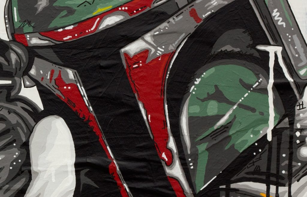 boba fett painting close up detail