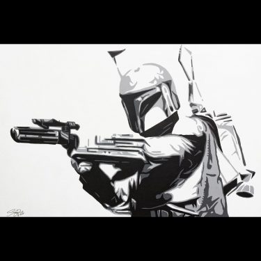 boba fett pop art painting