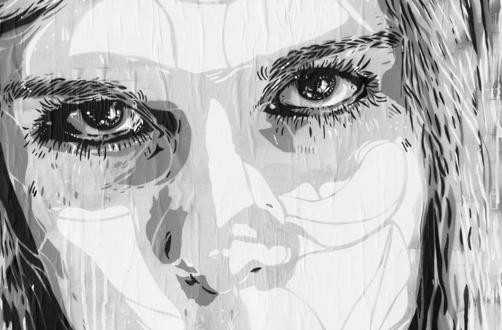 bristol lip painting detail close up