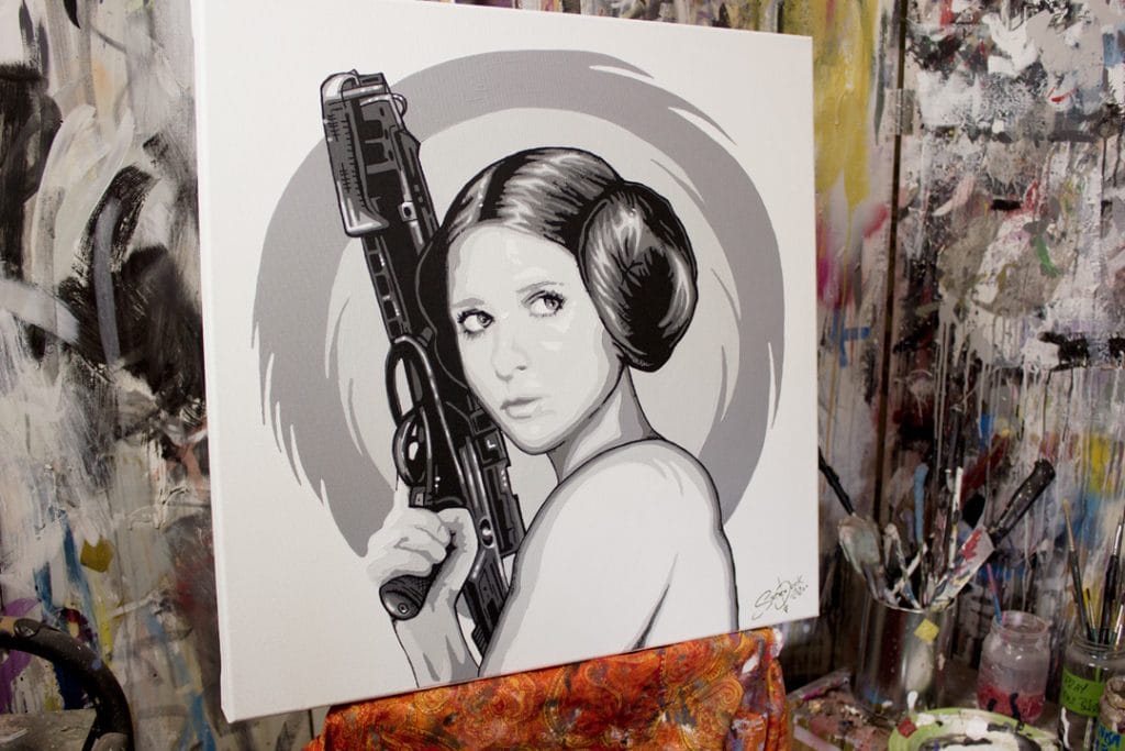buffy meets star wars mash up painting