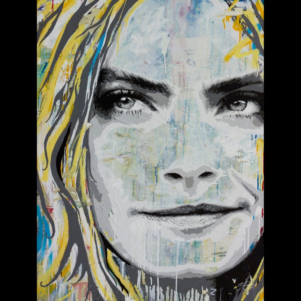 cara delevingne painting