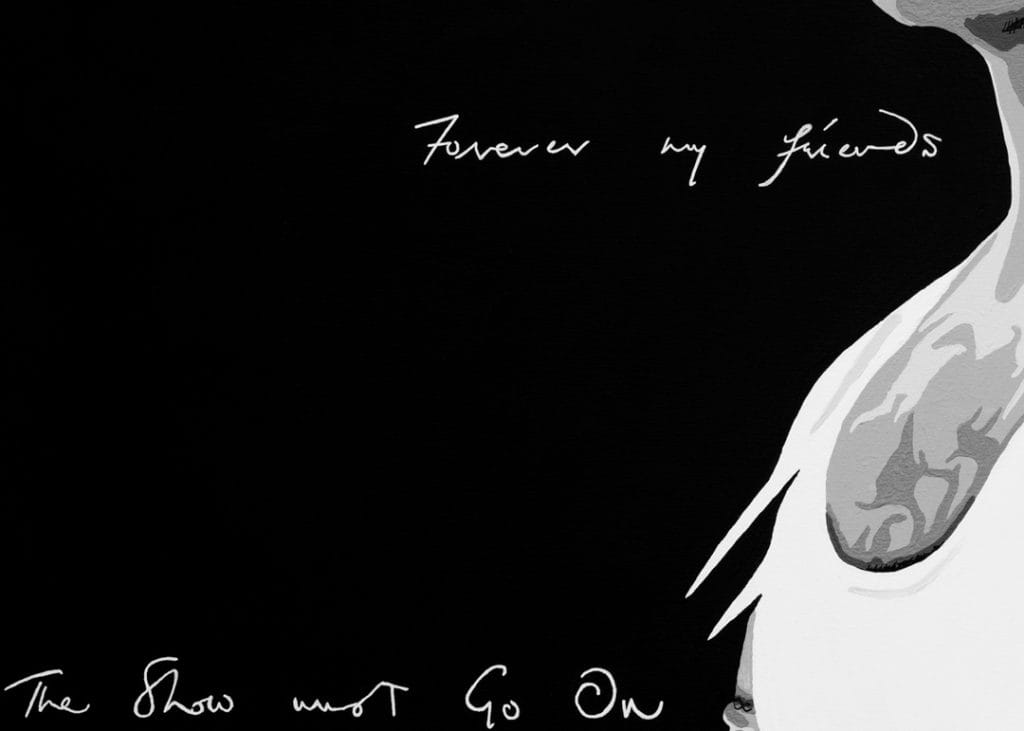 Freddie Mercury handwritten lyrics show must go on