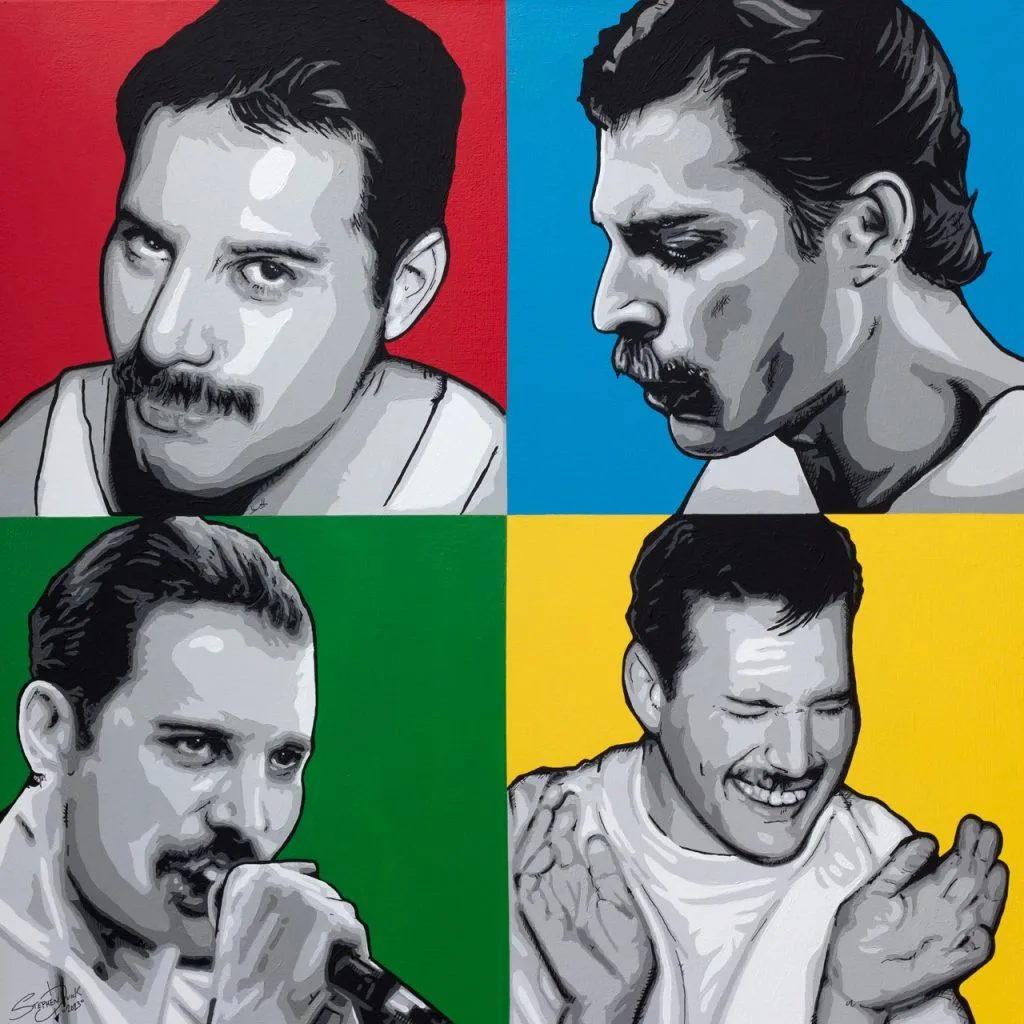 freddie mercury pop art portrait painting