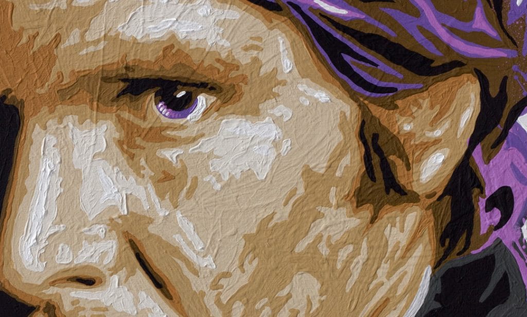 han solo painting close up detail