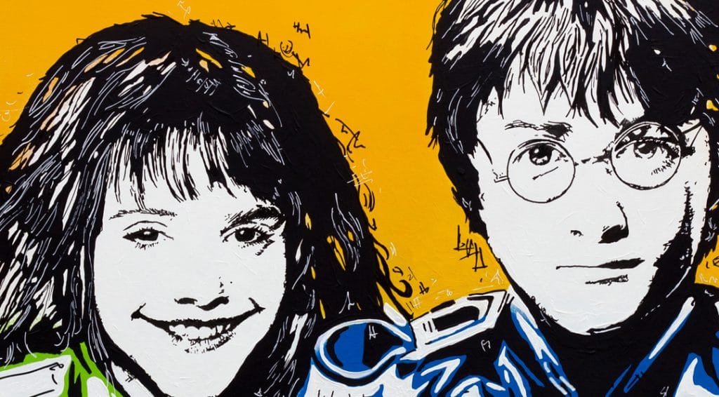 sgt potters mashup painting close up