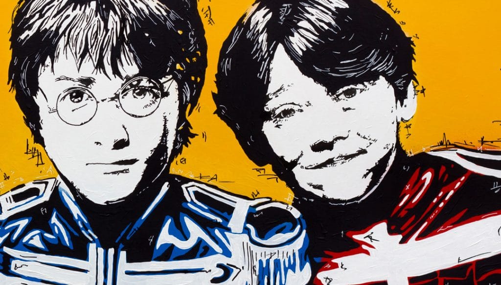 sgt potters mashup painting close up