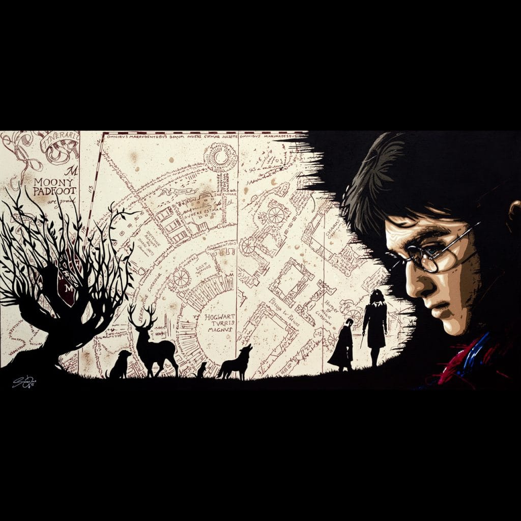 harry potter painting 'I solemnly swear, I am up to no good'