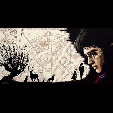 harry potter painting 'I solemnly swear, I am up to no good'