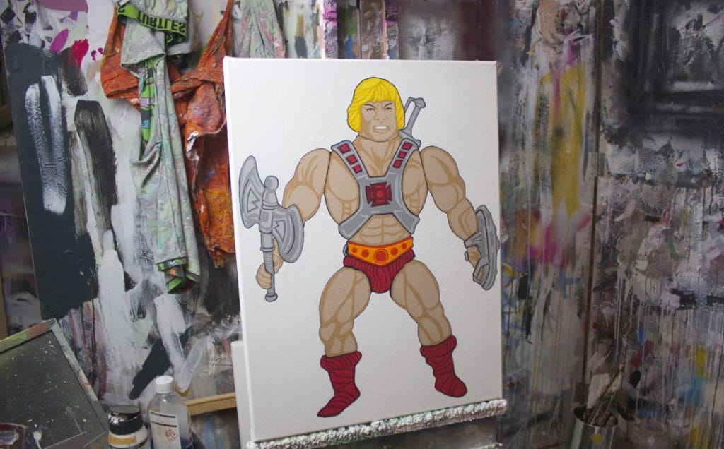 He-Man and the Masters of the Universe Toy Painting. Acrylic on Canvas