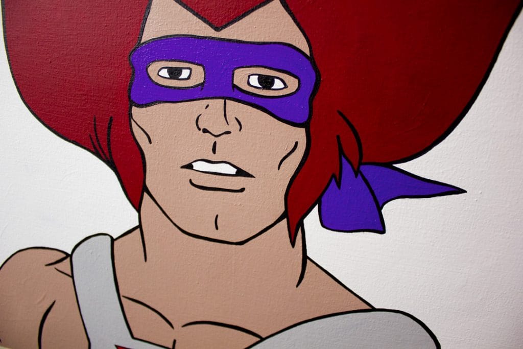 he-man-o ninja mash up painting detail