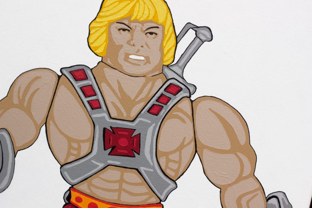 He-Man Masters of the Universe Toy Painting. Acrylic on Canvas
