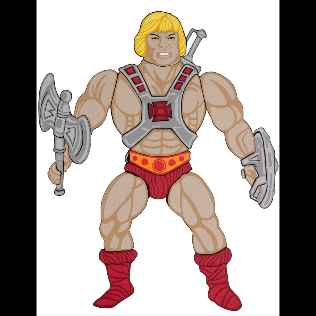 He-Man Masters of the Universe Toy Painting. Acrylic on Canvas