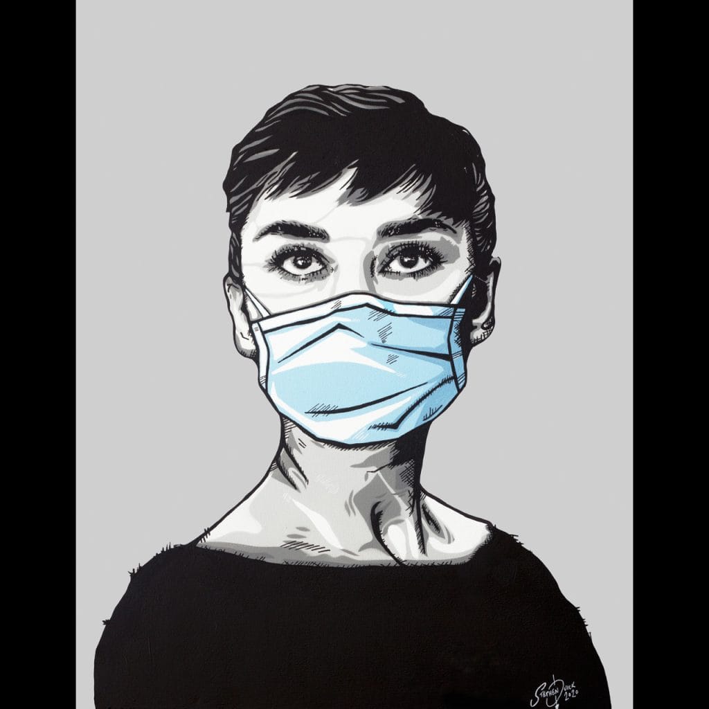 hepburn satire pop art covid