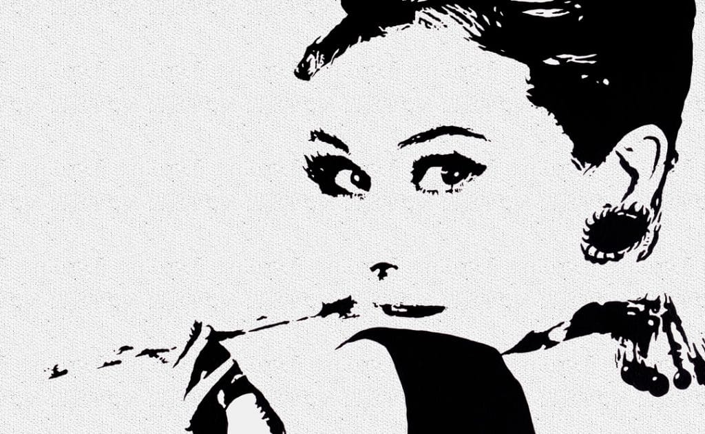 Breakfast at Tiffany's pop art painting detail