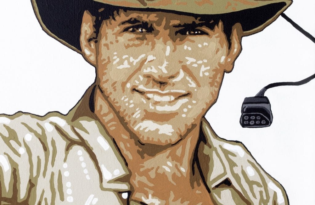 nintendo jones mash up painting detail