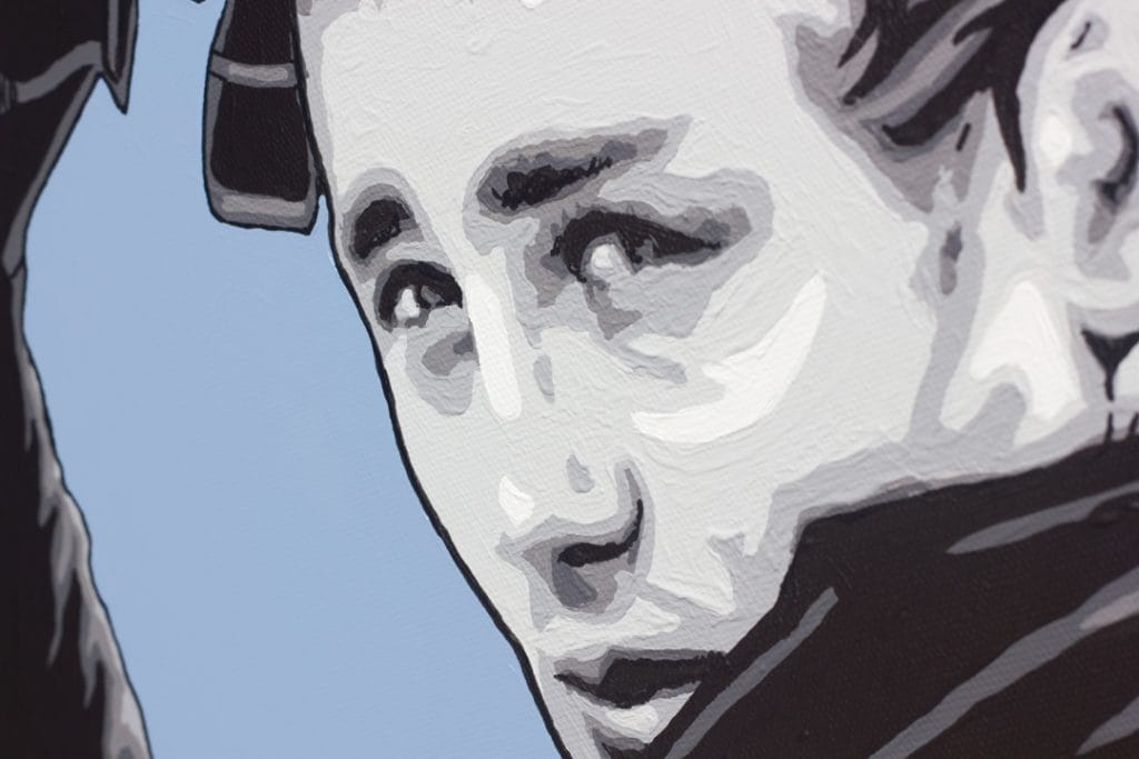 james dean solo painting detail