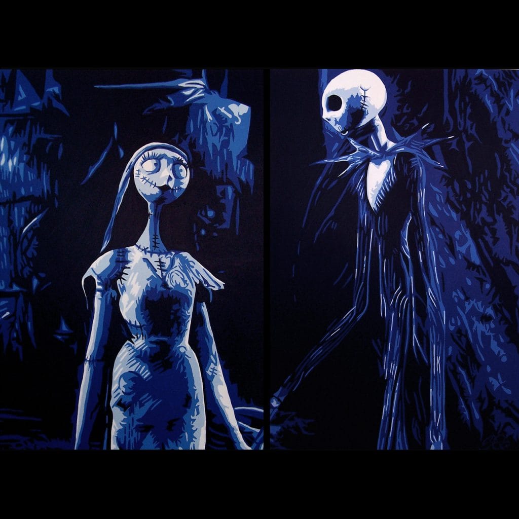 nightmare before christmas pop art painting