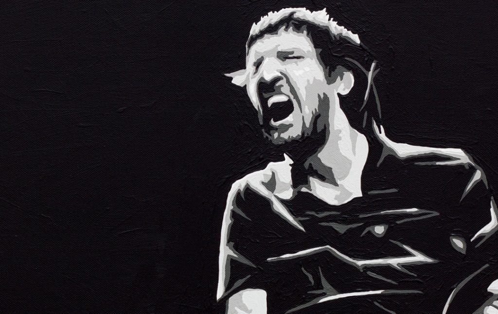 john frusciante pop art painting detail