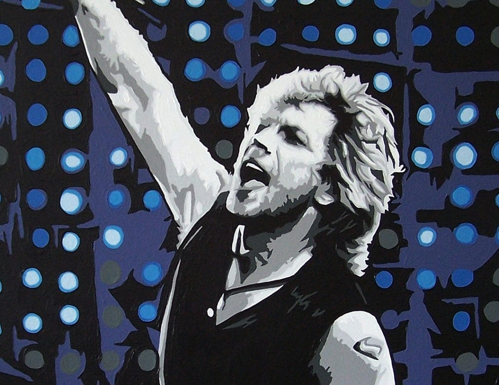 jon bon jovi painting close up detail
