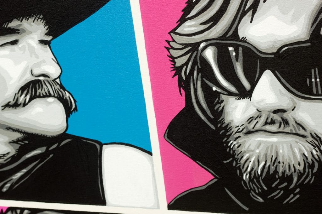 kurt russell pop art painting detail
