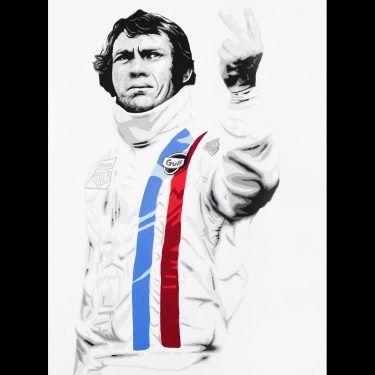 le mans steve mcqueen painting