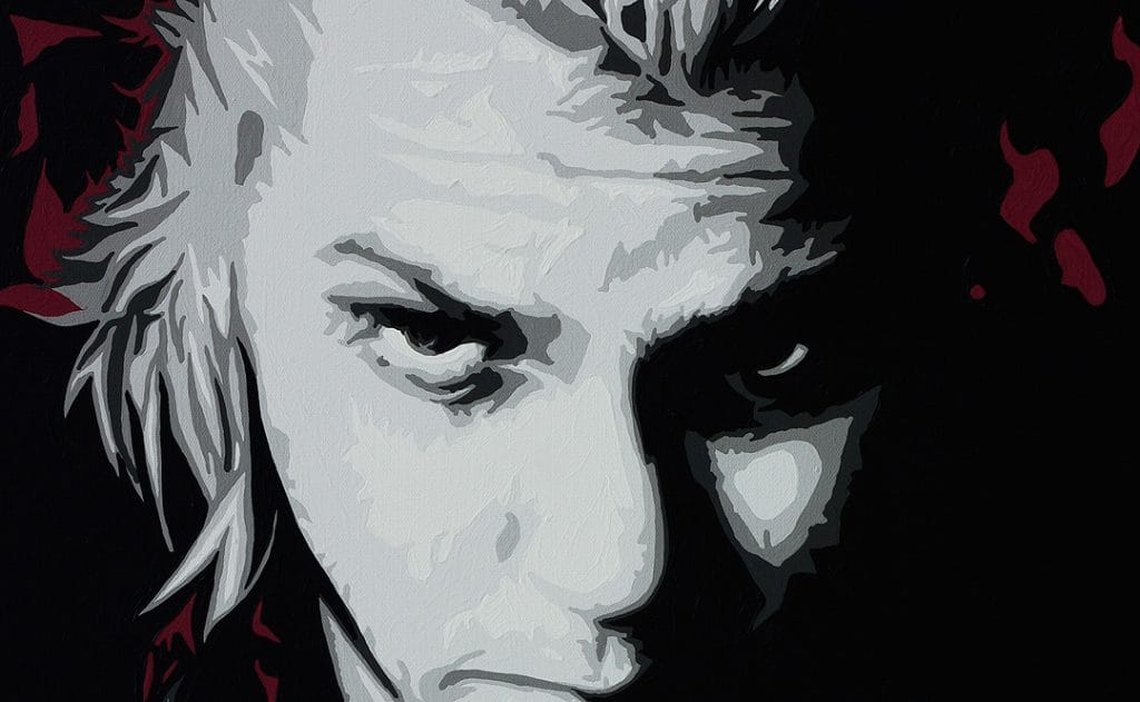 lost boys painting close up of detail