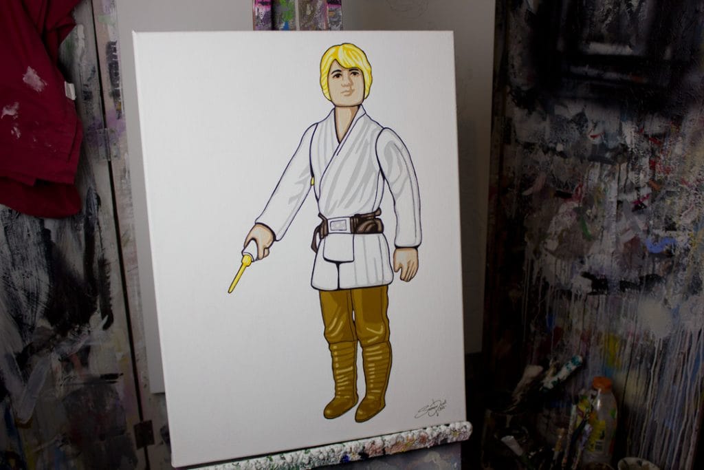 Luke Skywalker Kenner Toy Painting
