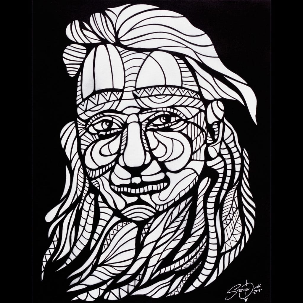 super detailed stencil painting