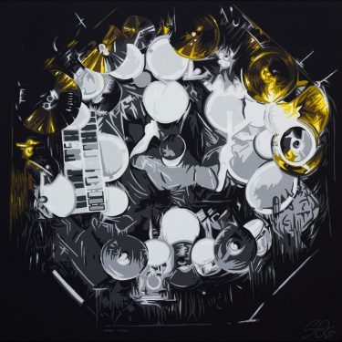 neil peart rush pop art painting