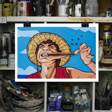 one piece luffy art print