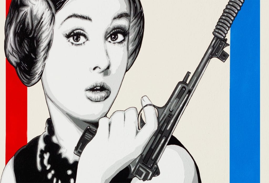 princess hepburn painting detail