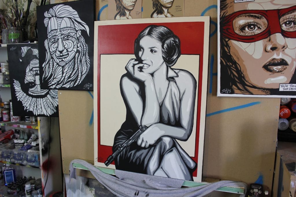 marylin monroe pop art mixed with star wars