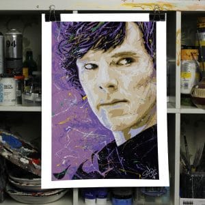 sherlock art print on paper