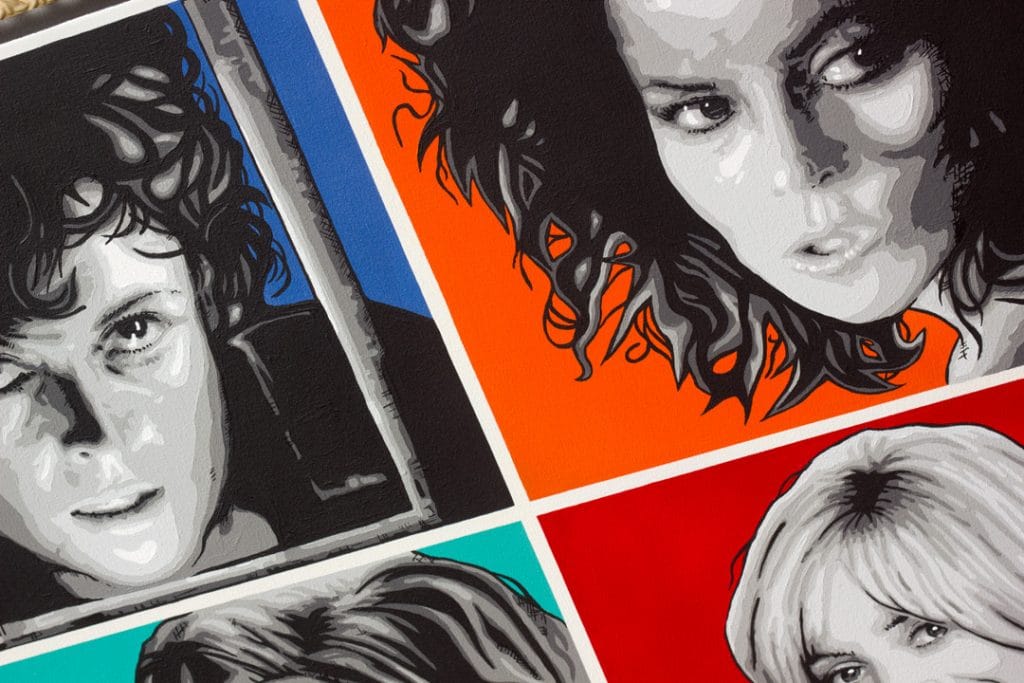 sigourney weaver pop art painting detail