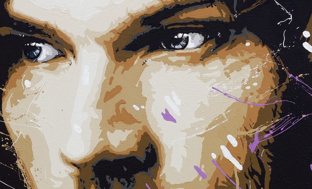 supernatural painting close up of sams face