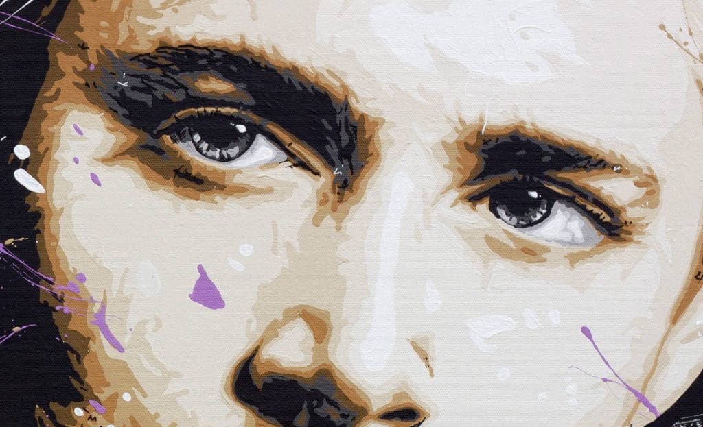 super natural painting lose up of deans face