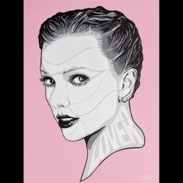 taylor swift lover pop art painting in pink