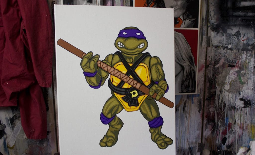 Teenage Mutant Ninja Turtles Donatello Action Figure Painting